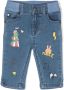 Stella McCartney Kids Jeans met grafische print Blauw - Thumbnail 1