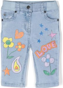 Stella McCartney Kids Jeans met grafische print Blauw