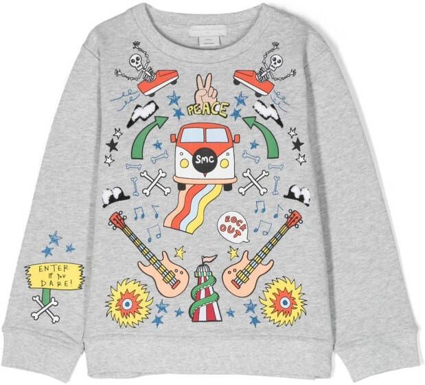 Stella McCartney Kids Sweater met print Grijs