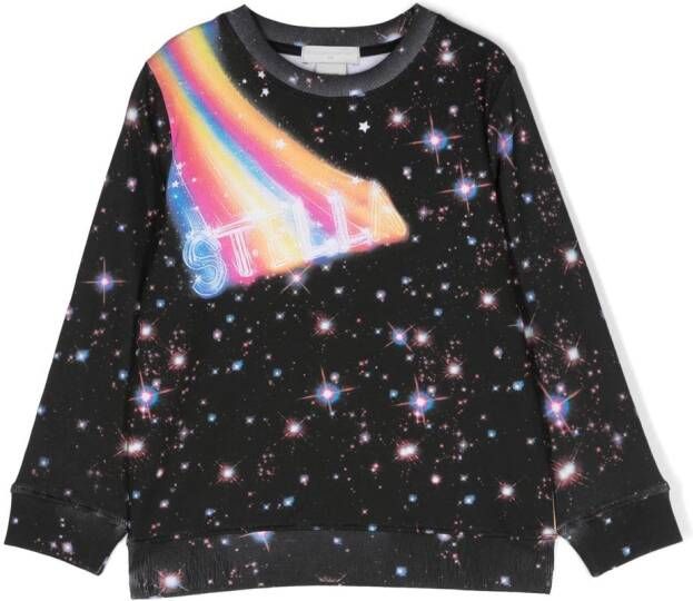Stella McCartney Kids Sweater met grafische print Zwart