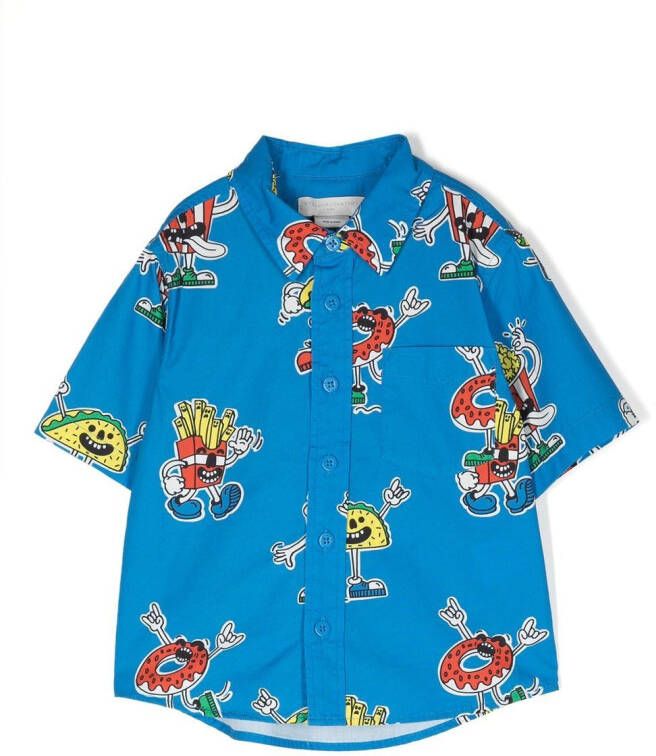 Stella McCartney Kids Shirt met print Blauw