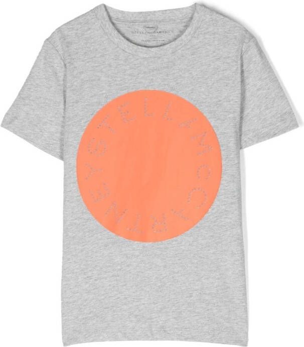 Stella McCartney Kids T-shirt met grafische print Grijs