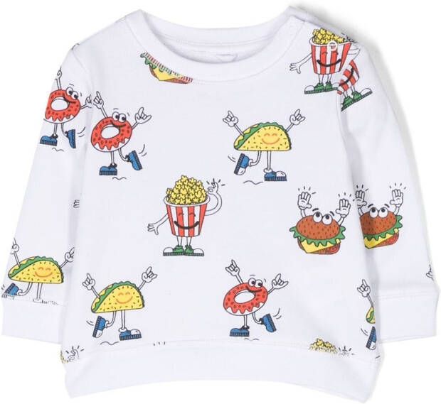 Stella McCartney Kids Sweater met grafische print Wit