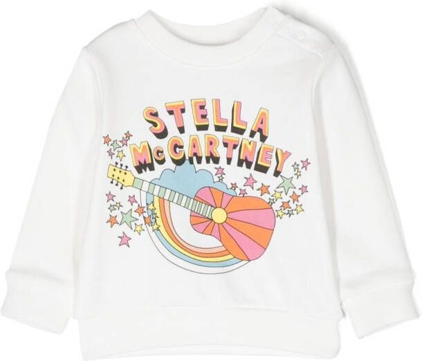 Stella McCartney Kids Sweater met grafische print Wit