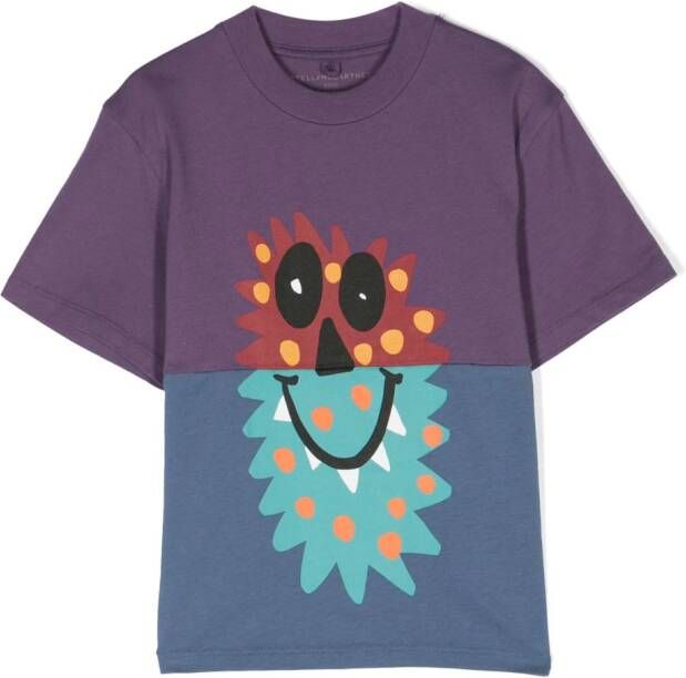 Stella McCartney Kids T-shirt met print Paars