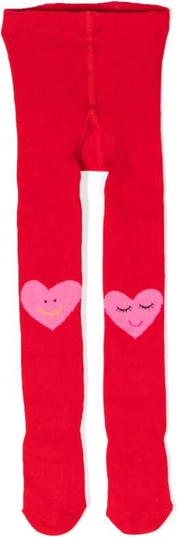 Stella McCartney Kids Intarsia panty Rood