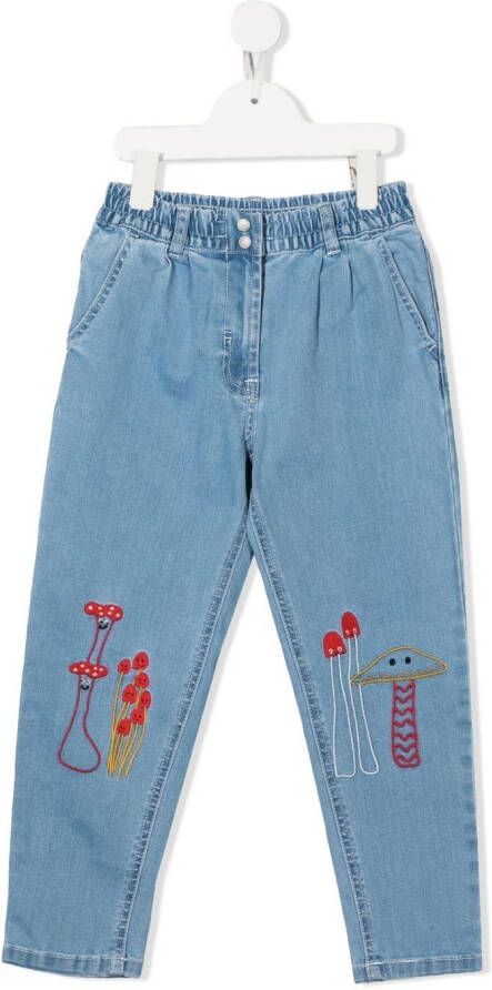 Stella McCartney Kids Jeans met borduurwerk Blauw