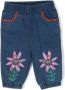 Stella McCartney Kids Jeans met geborduurde bloe Blauw - Thumbnail 1