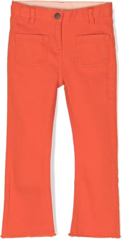 Stella McCartney Kids Jeans met logopatch Oranje