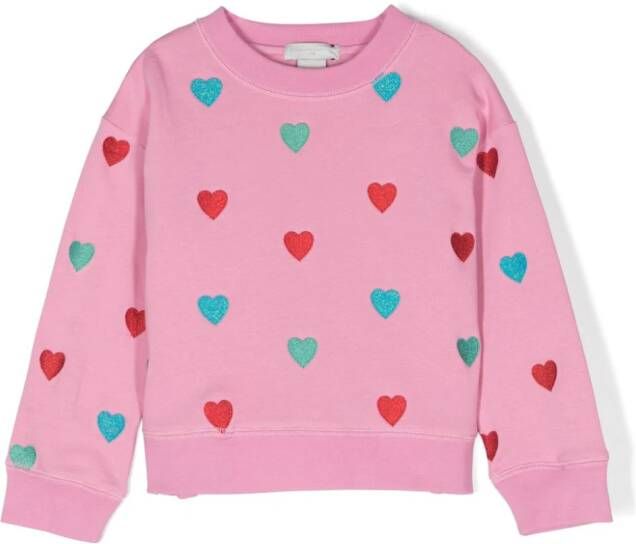 Stella McCartney Kids Katoenen sweater Roze