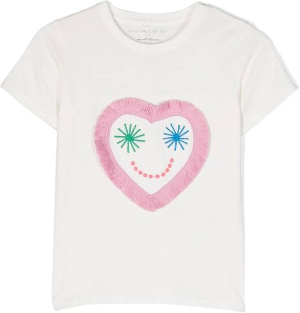 Stella McCartney Kids Katoenen T-shirt Wit