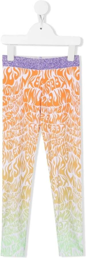 Stella McCartney Kids Legging met print Oranje