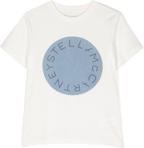 Stella McCartney Kids T-shirt met logoprint Wit