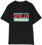 Stella McCartney Kids T-shirt met logoprint Zwart - Thumbnail 1