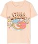Stella McCartney Kids T-shirt met logoprint Beige - Thumbnail 1