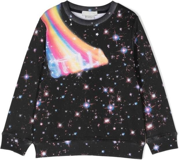 Stella McCartney Kids Sweater met logoprint Zwart