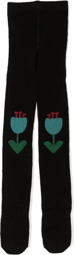 Stella McCartney Kids Panty met bloe patroon Zwart