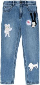 Stella McCartney Kids Jeans met geborduurde patch Blauw