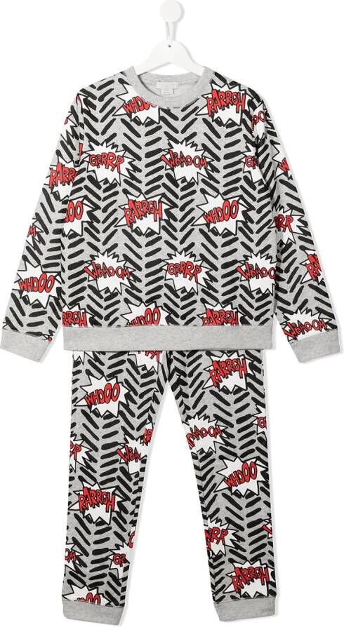 Stella McCartney Kids Pyjama met print Grijs