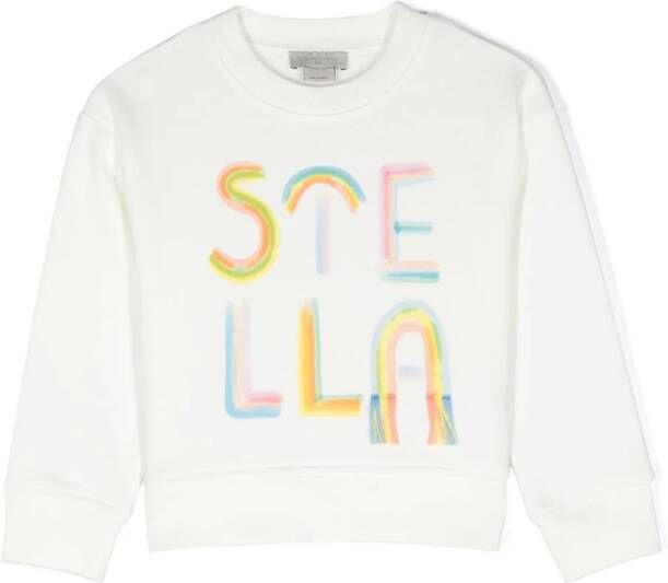Stella McCartney Kids Sweater met logoprint Wit