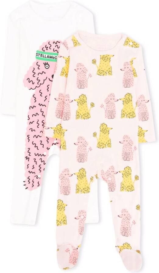 Stella McCartney Kids Romper met hondenprint Roze