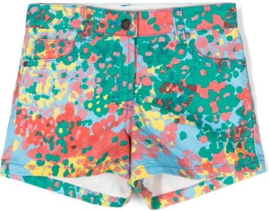 Stella McCartney Kids Shorts met abstracte print Groen