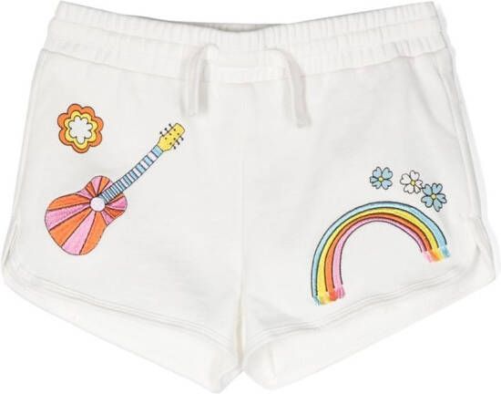 Stella McCartney Kids Shorts met grafische print Wit
