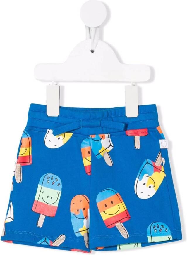 Stella McCartney Kids Shorts met print Blauw