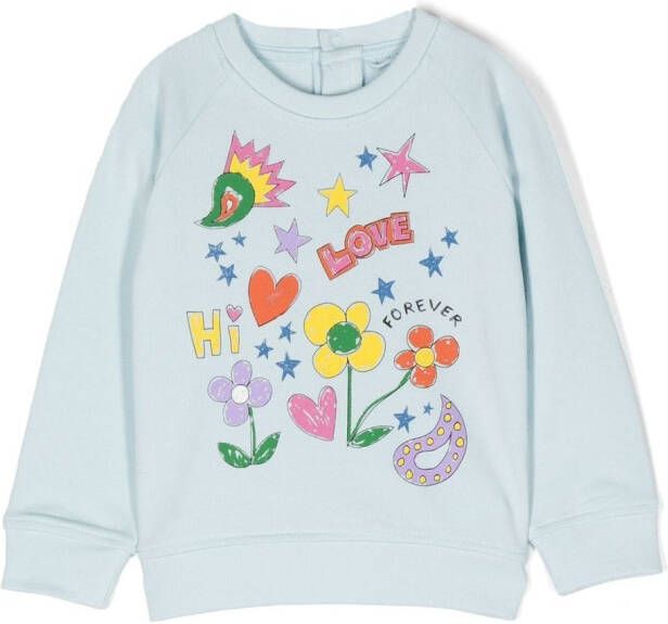 Stella McCartney Kids Sweater met ronde hals Blauw