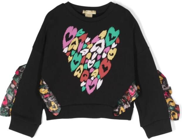Stella McCartney Kids Sweater met hartprint Zwart