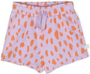 Stella McCartney Kids spot-print cotton shorts Paars