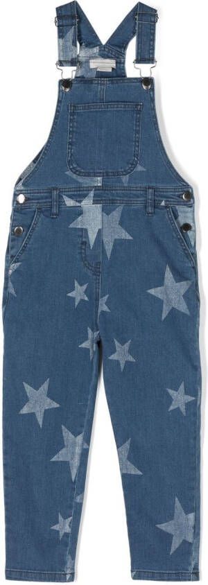 Stella McCartney Kids Tuinbroek met sterprint Blauw