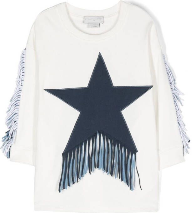 Stella McCartney Kids T-shirtjurk met sterrenprint Wit