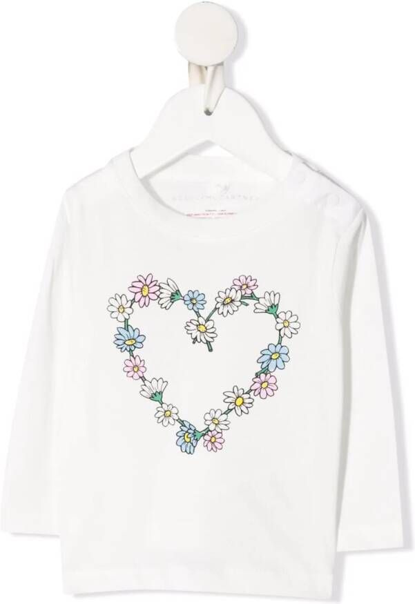 Stella McCartney Kids Sweater met bloe print Wit