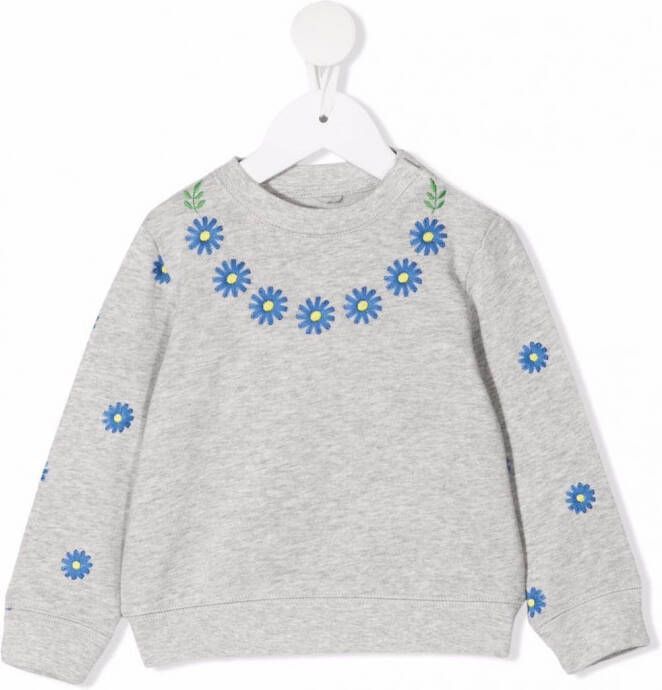 Stella McCartney Kids Sweater met geborduurde bloe Grijs