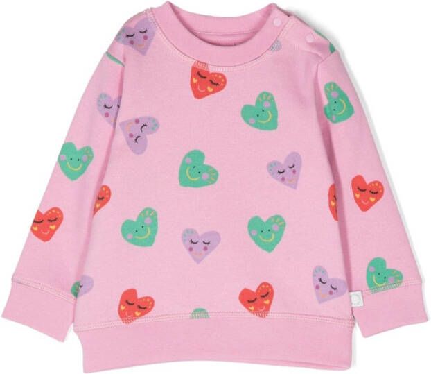 Stella McCartney Kids Sweater met hartprint Roze
