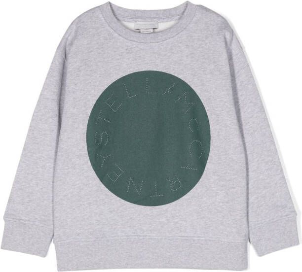 Stella McCartney Kids Sweater met logoprint Grijs