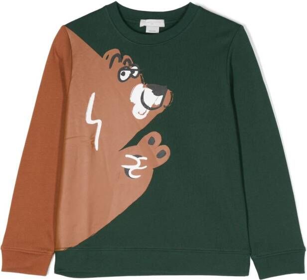 Stella McCartney Kids Sweater met print Groen
