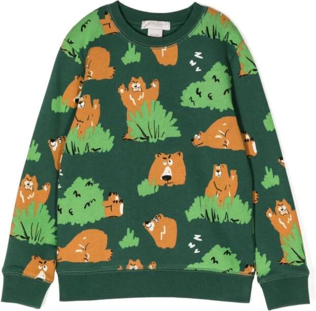 Stella McCartney Kids Sweater met print Groen