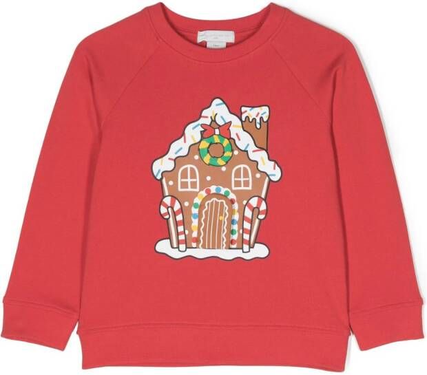 Stella McCartney Kids Sweater van biologisch katoen Rood