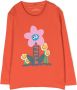 Stella McCartney Kids T-shirt met bloe print Oranje - Thumbnail 1