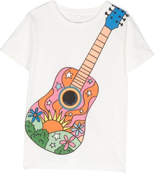 Stella McCartney Kids T-shirt met grafische print Wit