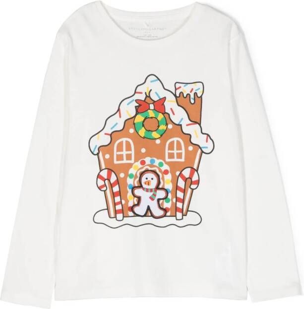 Stella McCartney Kids T-shirt met print Wit