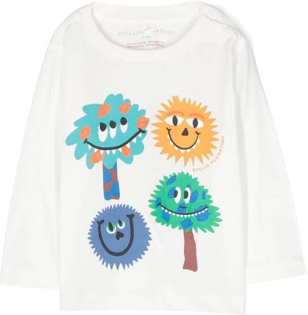 Stella McCartney Kids T-shirt met print Wit