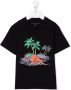Stella McCartney Kids T-shirt met print Zwart - Thumbnail 1