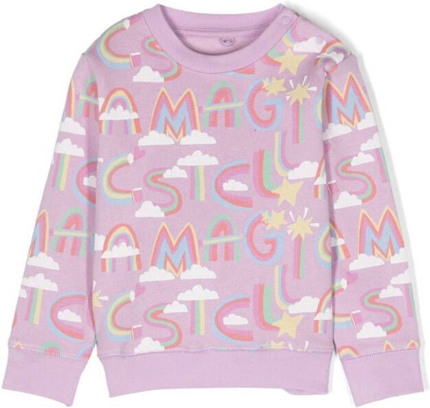 Stella McCartney Kids Katoenen T-shirt Paars