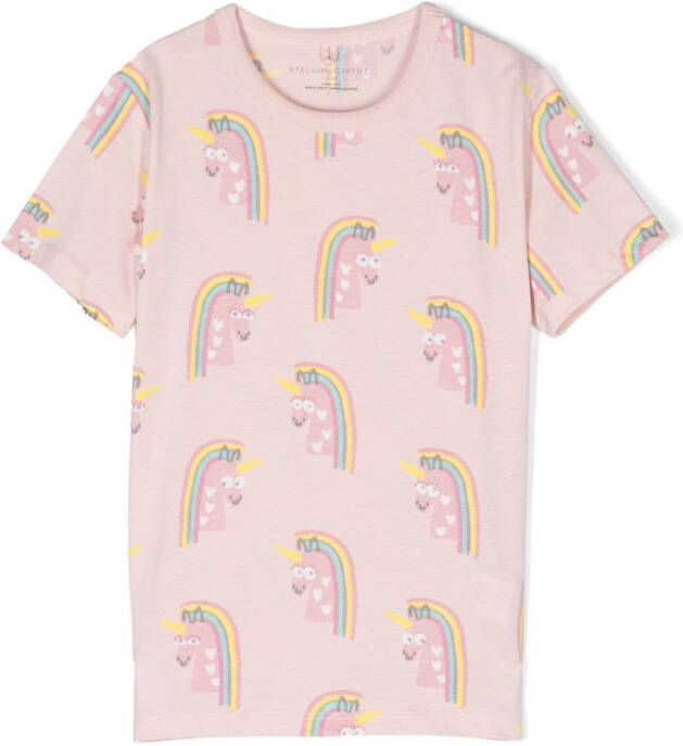 Stella McCartney Kids Katoenen T-shirt Roze