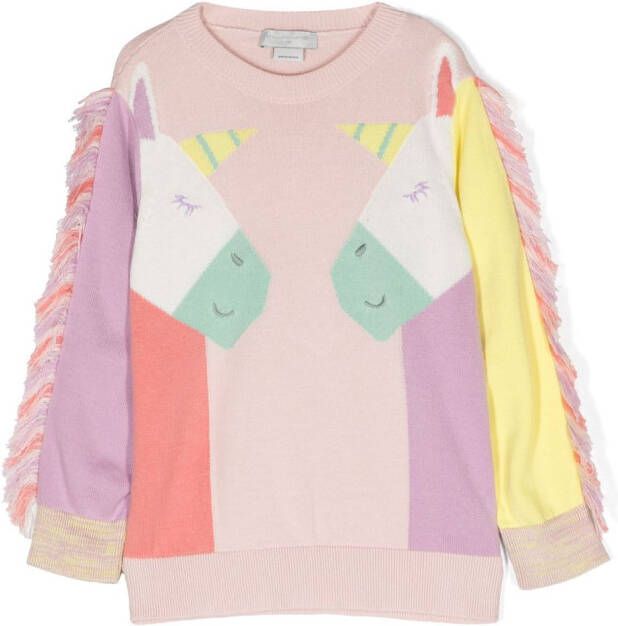 Stella McCartney Kids Sweater met franje Roze