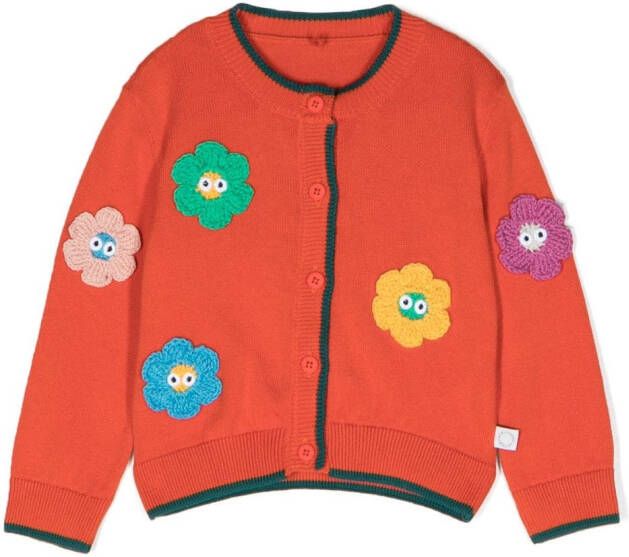 Stella McCartney Kids Vest met bloemenapplicatie Oranje