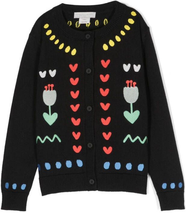 Stella McCartney Kids Vest met borduurwerk Zwart